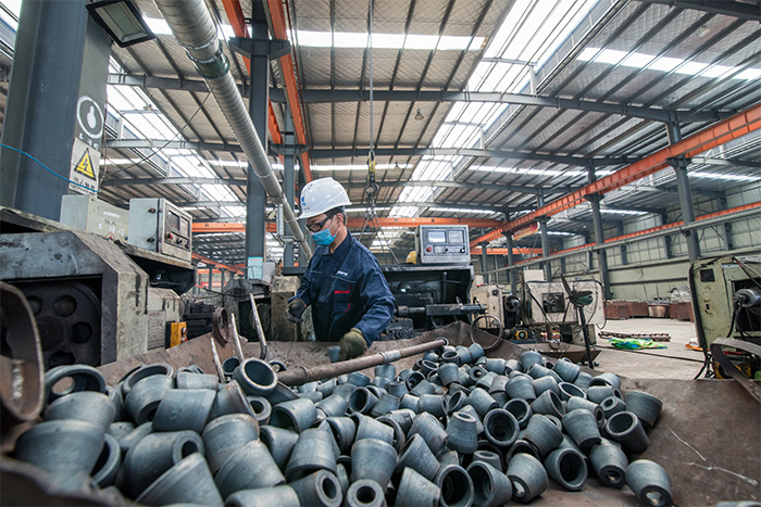 禹州网架配件-锥头加工车间